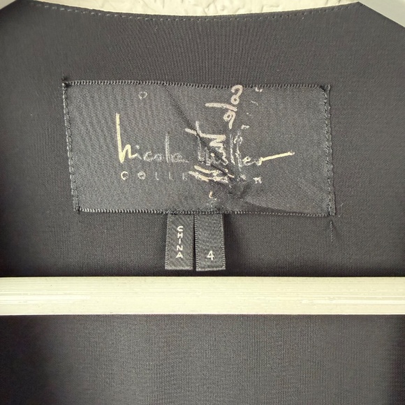 Nicole Miller Womens Collection Black Wrap Front Short Sleeve Jumpsuit 4 - Picture 7 of 14